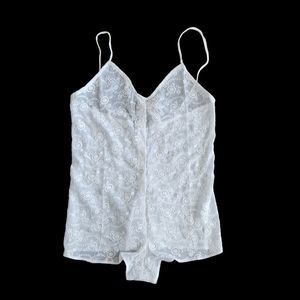 NWOT Wildfox Swim Sheer Laced Romper